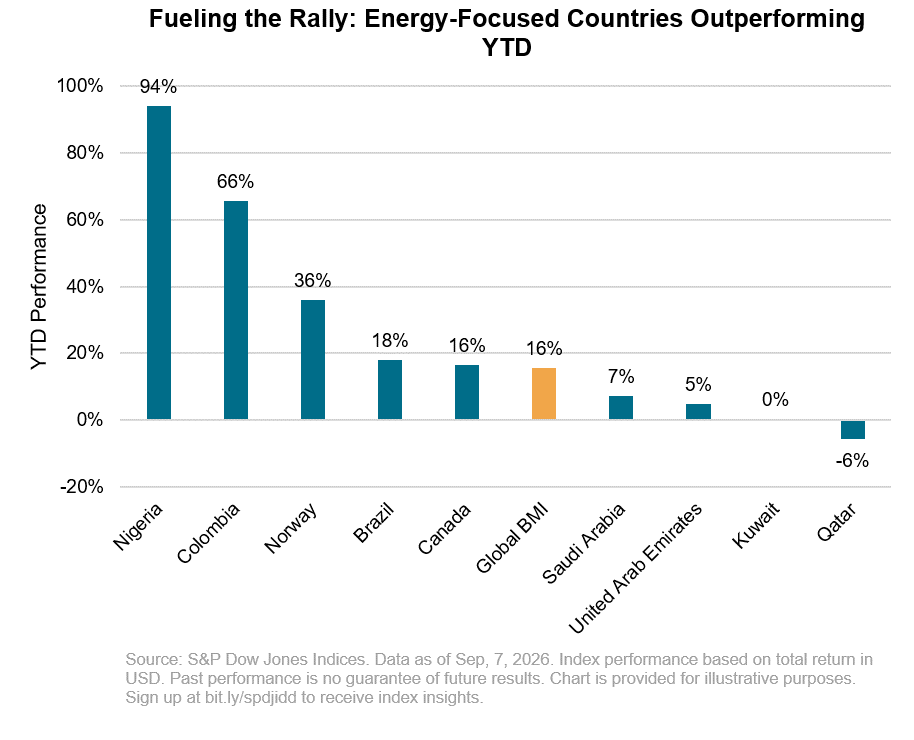 Fueling the Rally: Energy-Focuses Countries Outperforming YTD