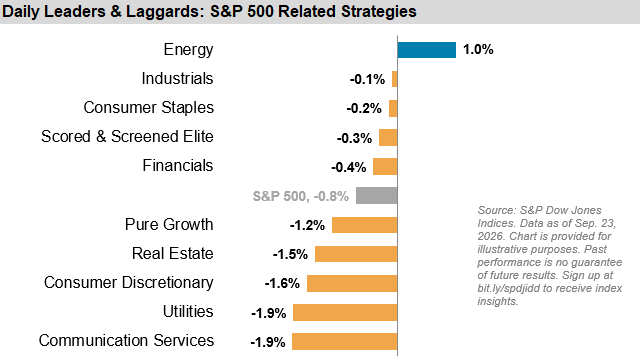 Daily Leaders & Laggards: S&P 500 Related Strategies