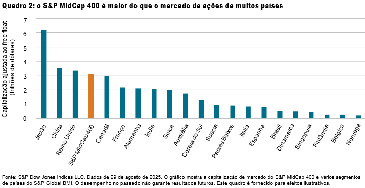 TalkingPoints: Explorando a&ccedil;&otilde;es dos EUA &mdash; Concentra&ccedil;&atilde;o, mid caps e SPIVA: Quadro 2